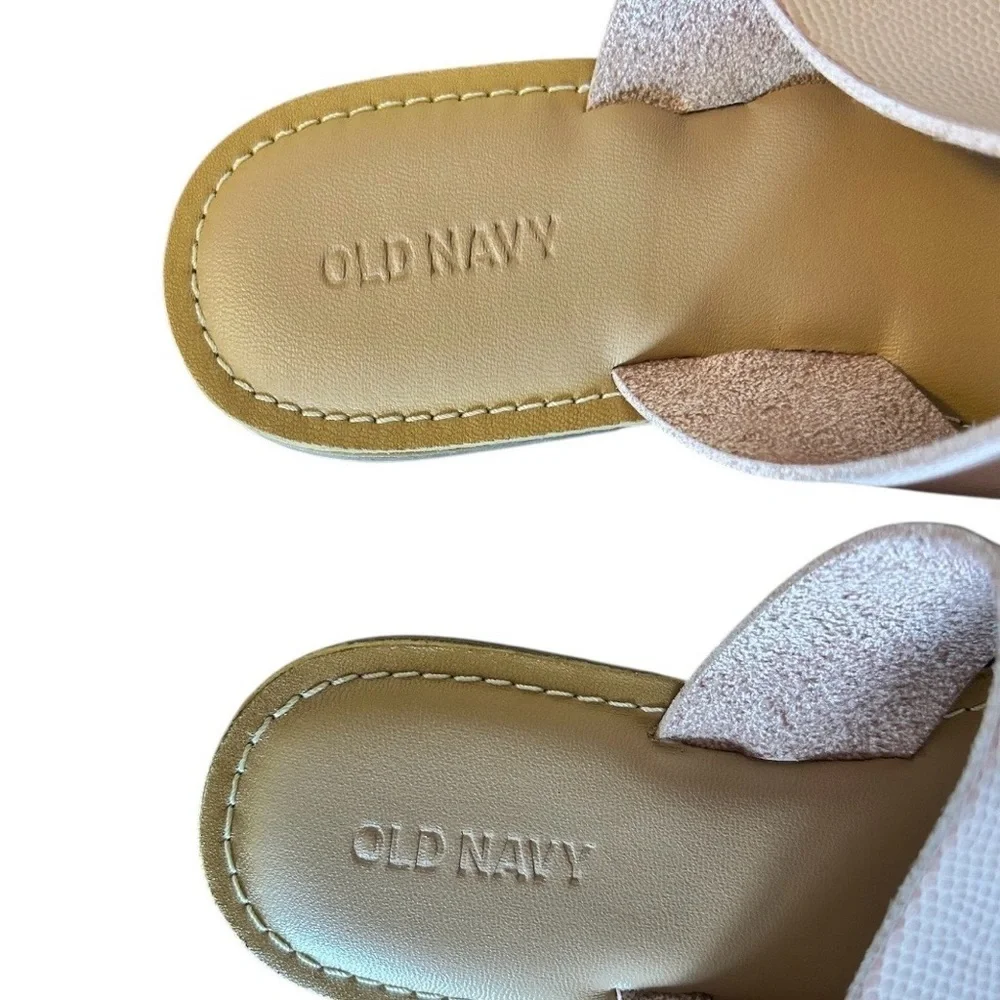 Old Navy Blush Pink Double Strap Slide Sandals Women’s 7 Summer - Picture 8 of 9